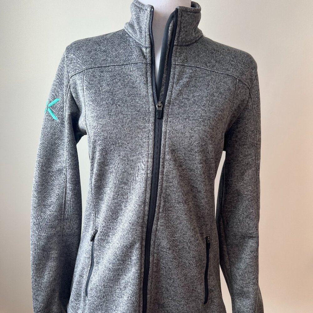 Eddie Bauer Fleece Jacket - Heather Gray - Size S - Perfect for Layering!